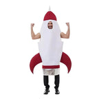 Fancy Dress Space Rocket Inflatable Costume Jumpsuit for Adults Outfit Halloween - Azufun