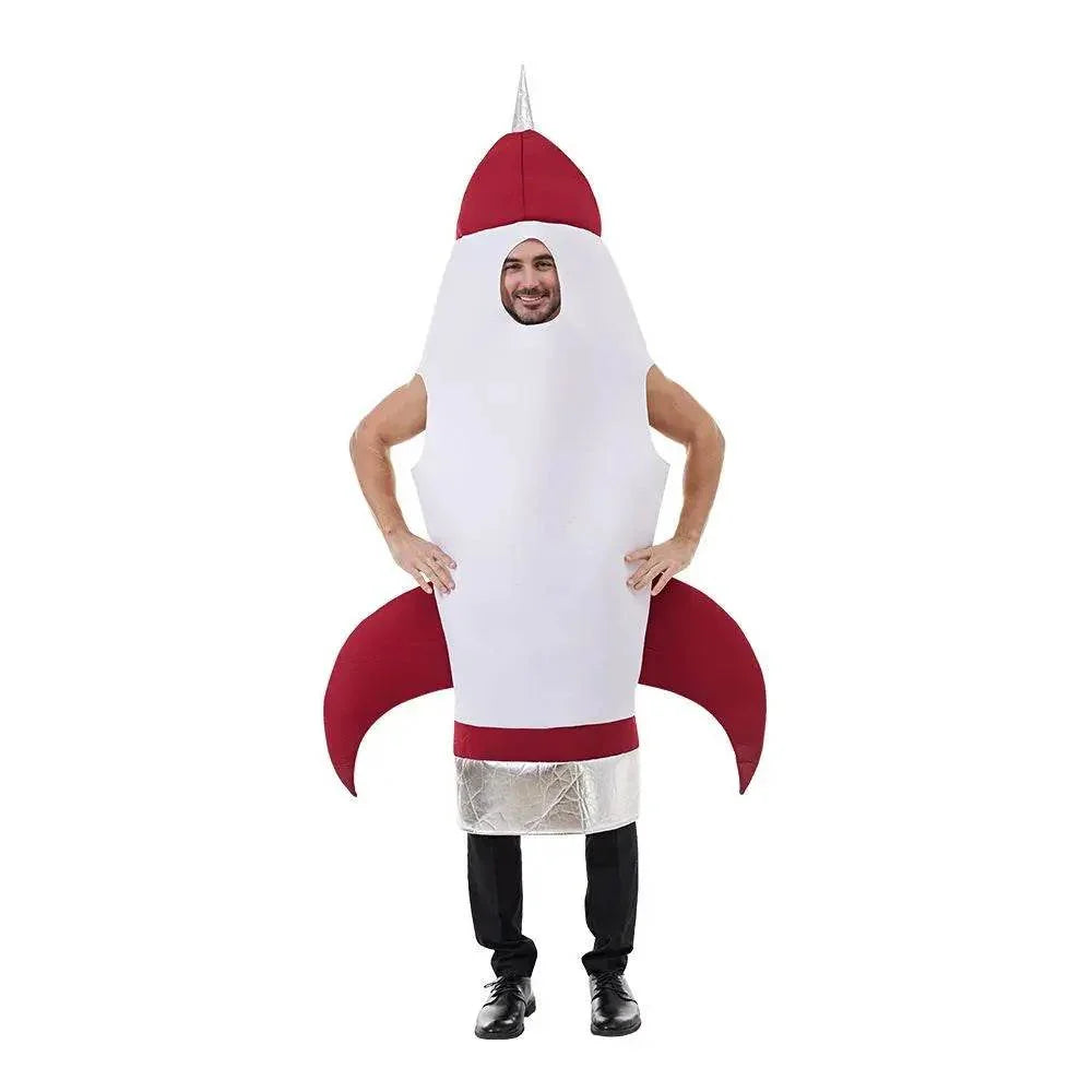 Fancy Dress Space Rocket Inflatable Costume Jumpsuit for Adults Outfit Halloween - Azufun