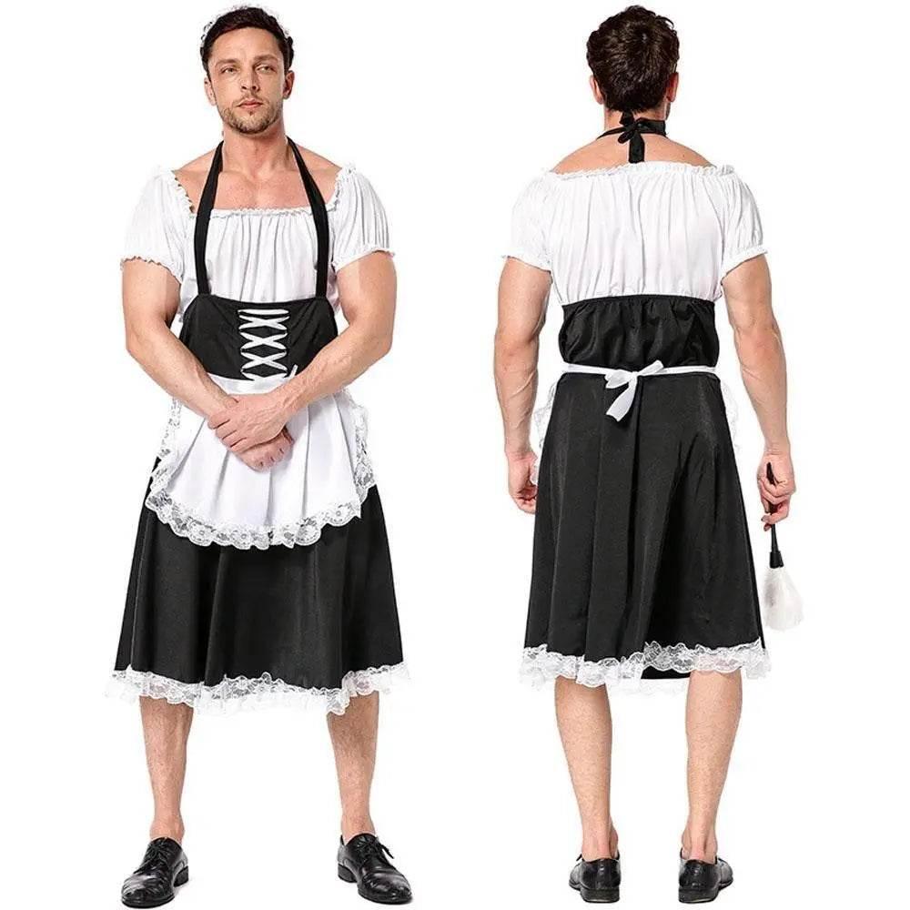 Fever Flirty French Women Man Maid Costume - Azufun