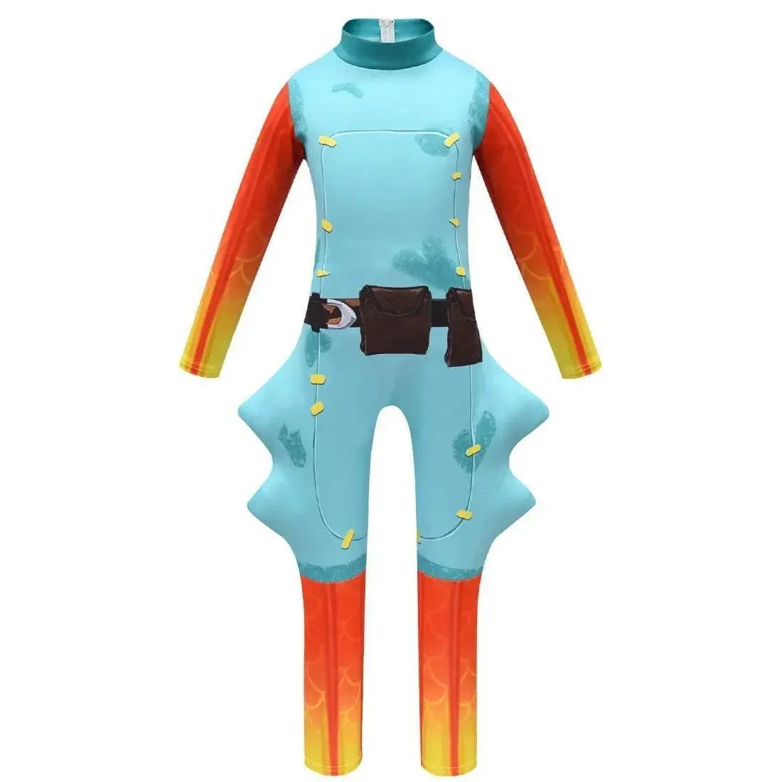 Fortnite Fishstick Cosplay Halloween Costumes Fish Jumpsuit - Azufun