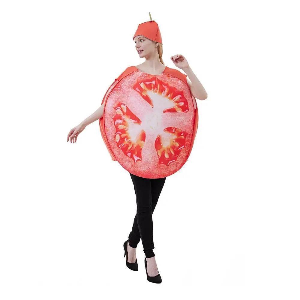 Fruit Sliced Vegetable Tomato women Halloween carnival costume for Adult - Azufun