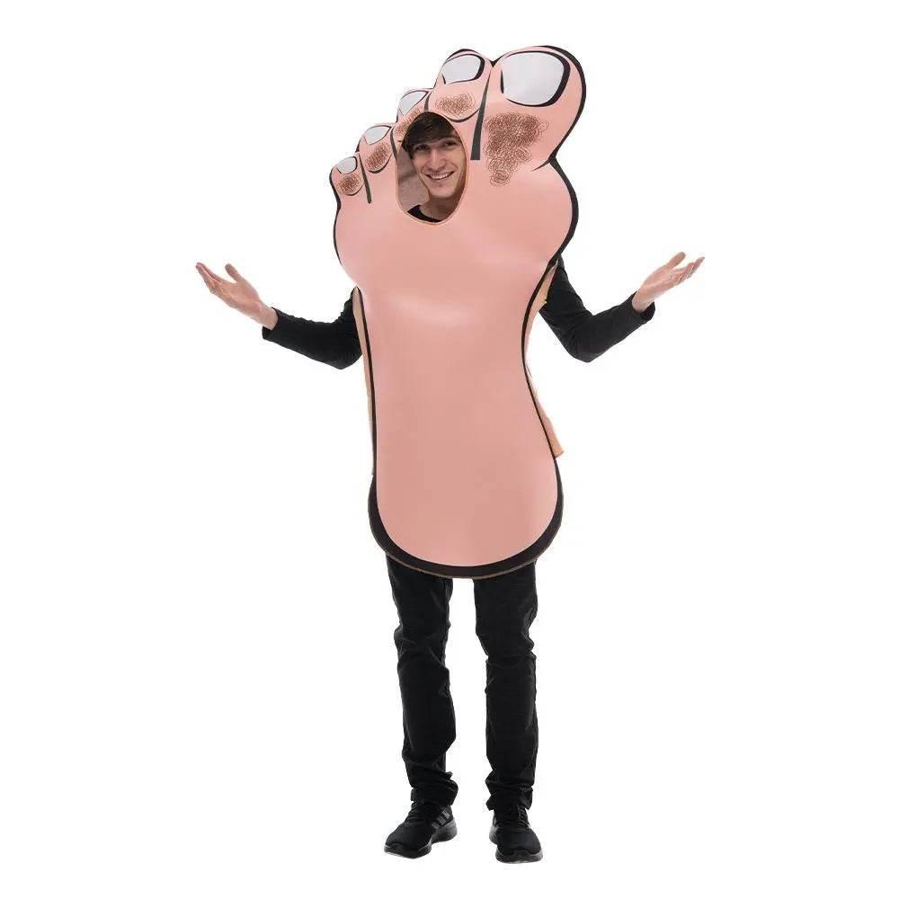 Funny Big Foot Cosplay Costume Halloween Stage Bar Party Outfit Dress Up for Adults - Azufun