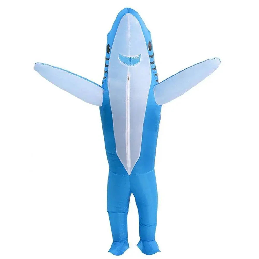 Funny inflatable shark costume Halloween Party for Adult Kids - Azufun