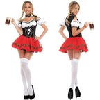 German Oktoberfest Outfit Beer Uniform Maid Cosplay Costume Fancy Dress - Azufun