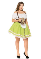German Oktoberfest Outfit Halloween Plus Size Dress Women Cosplay Costume - Azufun
