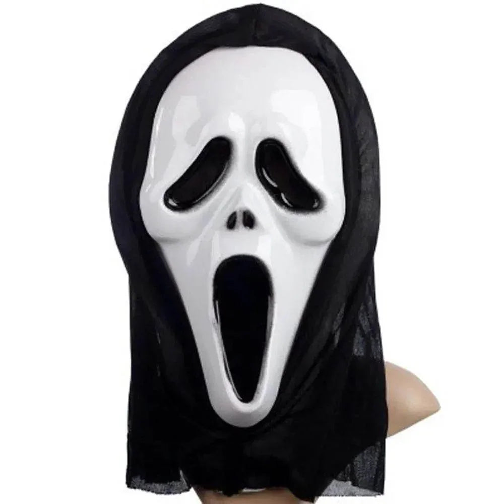 Ghost Face Bleeding Scream Zombie Cosplay Costume Halloween Party Outfit Dress Up For Adult Kids - Azufun