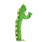 Green Dinosaur Animal Sleeping Bag Loose Onesies Pajamas Adult Super Soft Fleece Hoodie - Azufun
