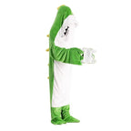 Green Dinosaur Animal Sleeping Bag Loose Onesies Pajamas Adult Super Soft Fleece Hoodie - Azufun