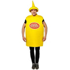 Halloween Adult Couples Mustard Ketchup jumpsuit Costume Cosplay Party - Azufun