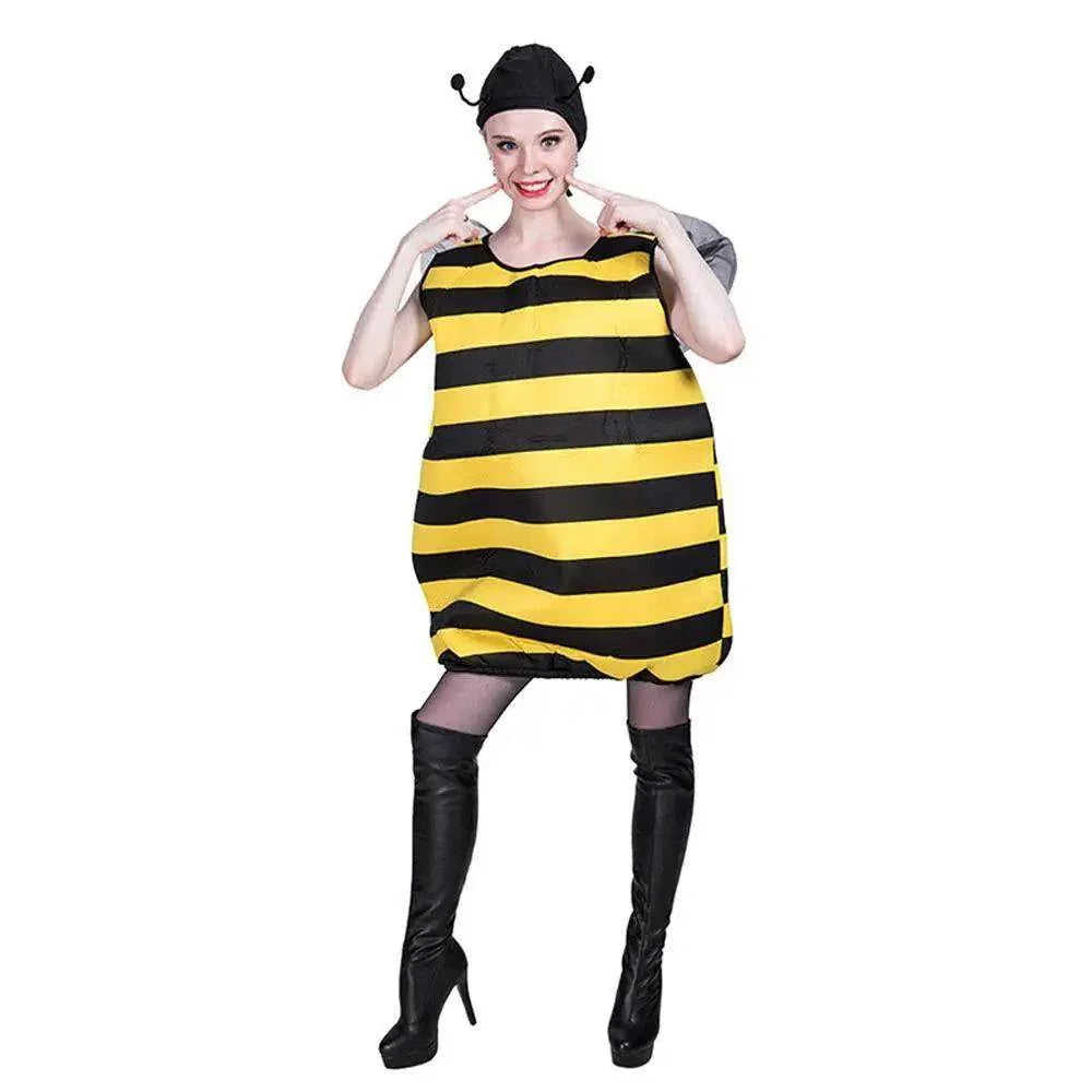 Halloween Bumble Bee Cosplay Costumes Party Animal Outfit Dress Up For Adults - Azufun
