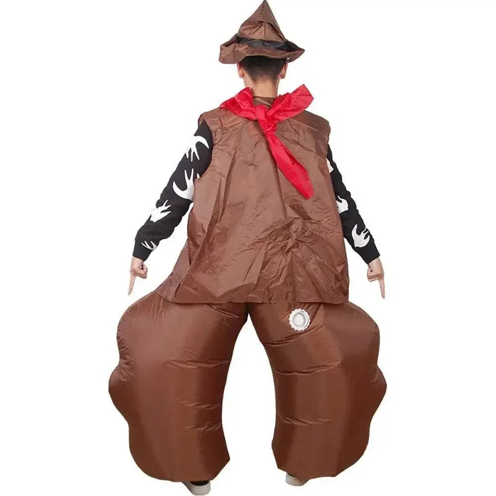 Halloween Cowboy Gunslinger Inflatable Party Stage Performance Cosplay Costume - Azufun
