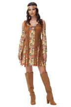 Halloween cosplay Adult retro 70s disco Hippie Fancy Dress Costume - Azufun