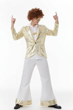 Halloween cosplay Adult retro 70s disco Hippie Fancy Dress Costume - Azufun