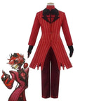 Hazbin Hotel Cosplay Costume Alastor Angel Dust Jacket Anime Halloween Suit Outfit Sets Dress Up For Adults - Azufun