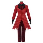 Hazbin Hotel Cosplay Costume Alastor Angel Dust Jacket Anime Halloween Suit Outfit Sets Dress Up For Adults - Azufun