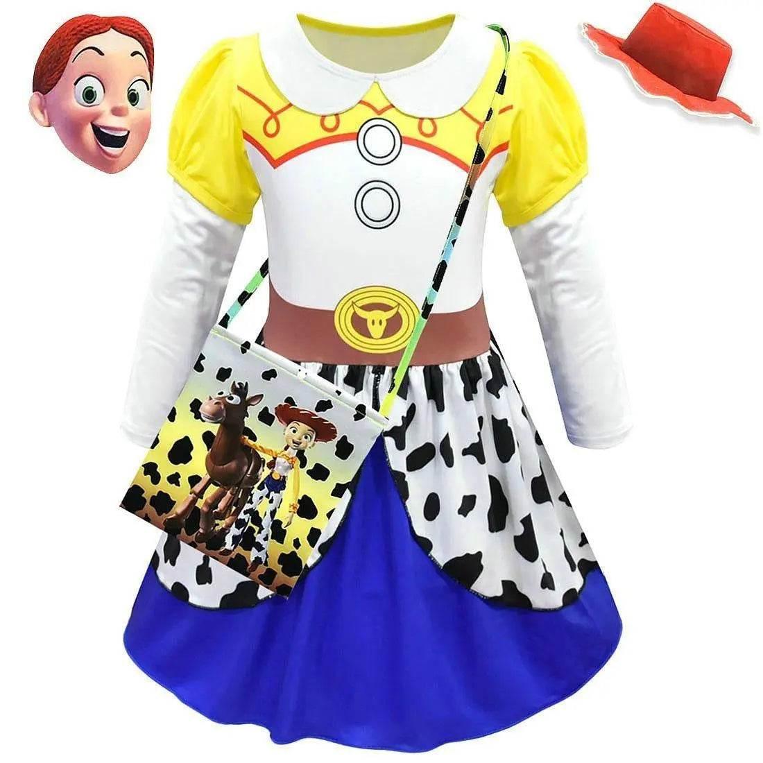 Jessie Toy Story 4 Costume Long Sleeve Dress for Kids Girls - Azufun