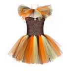 Jungle Safari Tutu Dress Costumes for Girls Halloween Reindeer Tiger Lion Leopard - Azufun