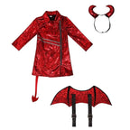 Kid's Punk Style Little Devil Costume Halloween Stage Cosplay - Azufun