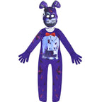 Kids Halloween Teddy Bear Cosplay Costume Jumpsuit Zentai Suits - Azufun