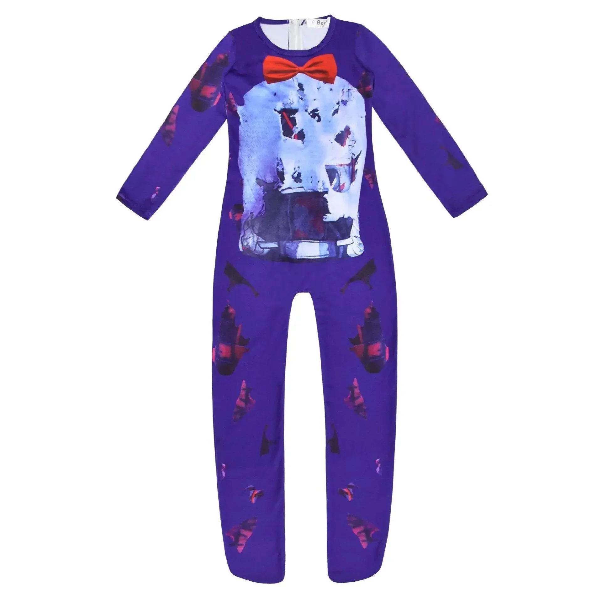 Kids Halloween Teddy Bear Cosplay Costume Jumpsuit Zentai Suits - Azufun