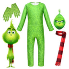 Kids The Grinch Christmas Costumes Jumpsuit Sets - Azufun