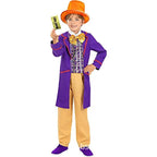 Kids Willy Wonka Charlie and the Chocolate Factory Johnny Depp Cosplay Suit Costume Set - Azufun