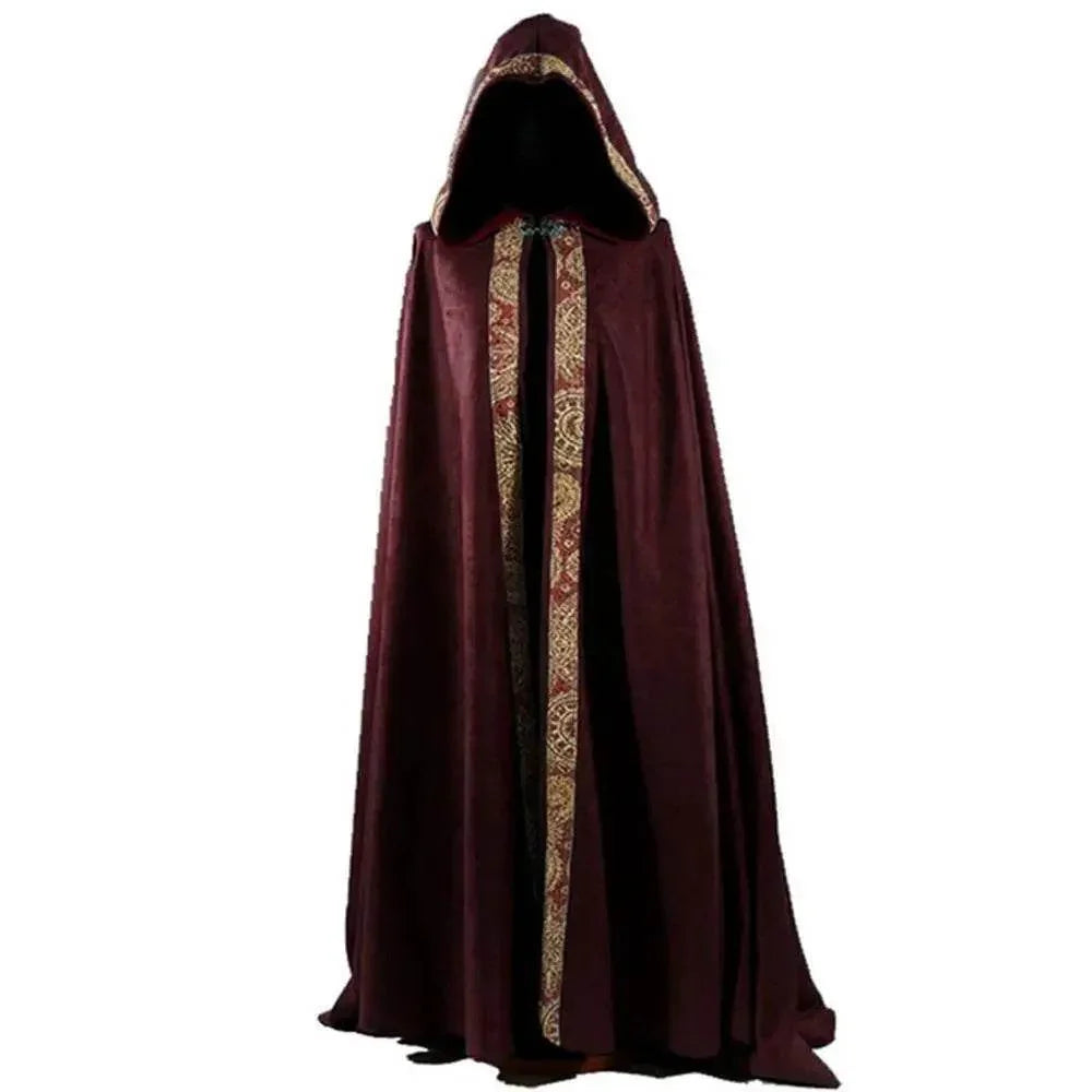 Men's Long Cloak Medieval Church Clergy Loose Dress Cape Cosplay Costume Halloween Outfit - Azufun