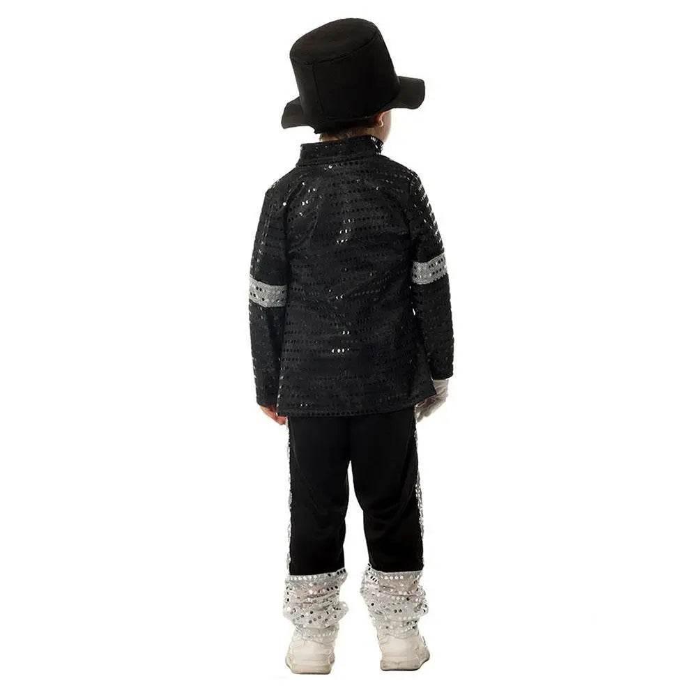 Michael Jackson Kids Performance Costume Tap Dance MJ Imitation Outfit - Azufun