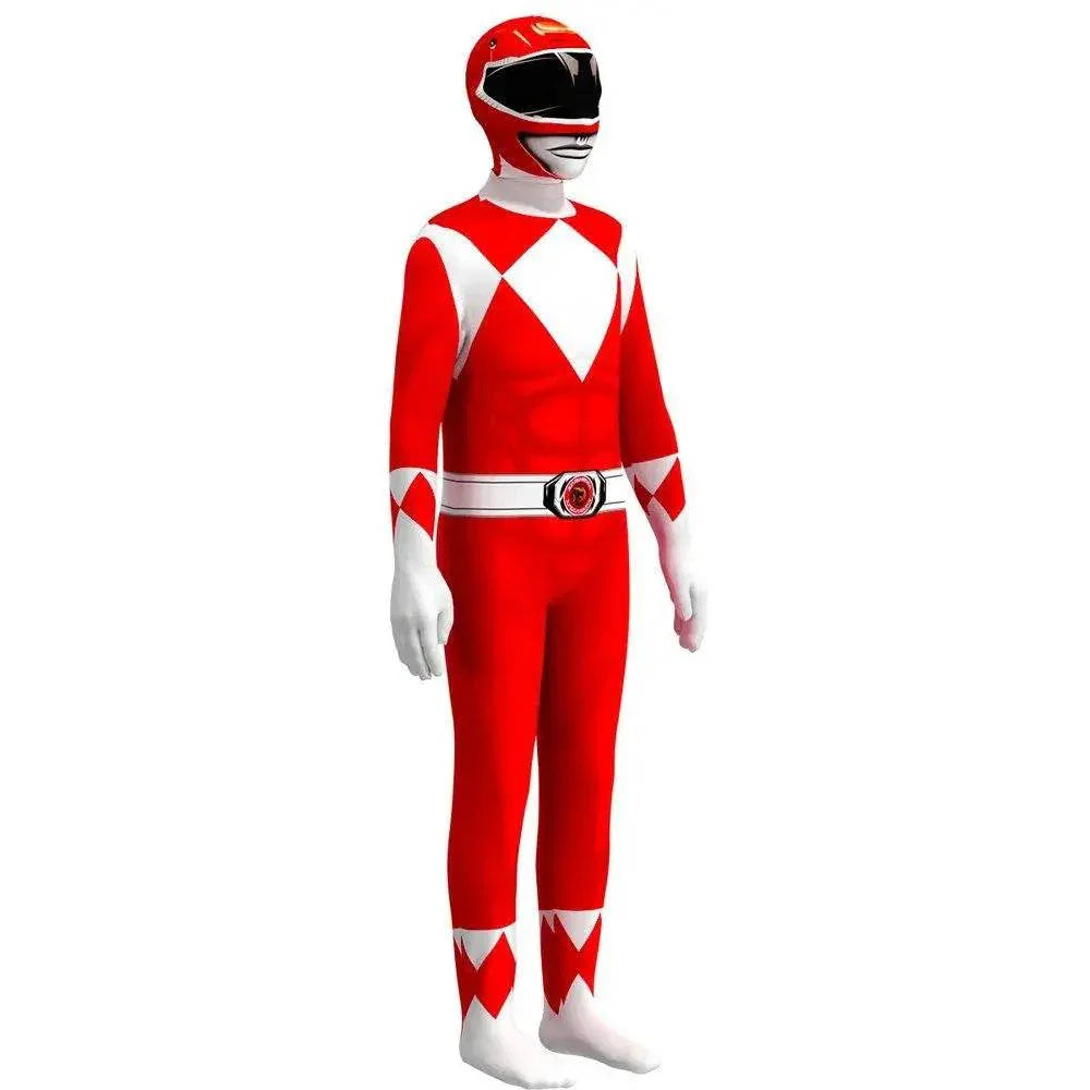 Mighty Morphin Power Rangers Costume Kids Superhero Bodysuit Halloween jumpsuits onesies - Azufun