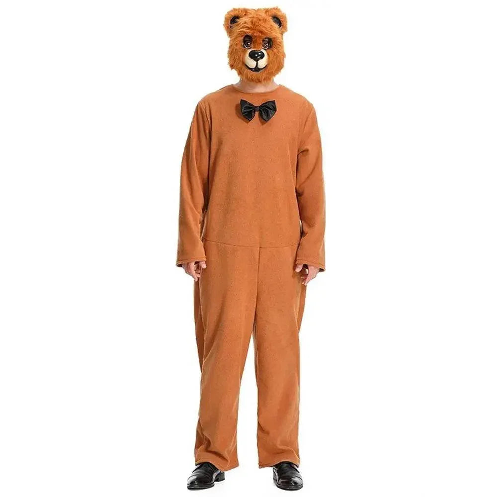 Mr. Smiling Bear Animal Adult Jumpsuit Cosplay Costume Carnival - Azufun
