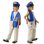 Postman Courier Uniform Kids Party Suit Cosplay Costumes Halloween - Azufun
