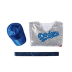 Rocketman Elton John Dodgers Baseball Costume Cosplay Uniform Halloween Carnival Suit - Azufun