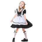 Role maid Costumes Kids playing black and white maid suit - Azufun