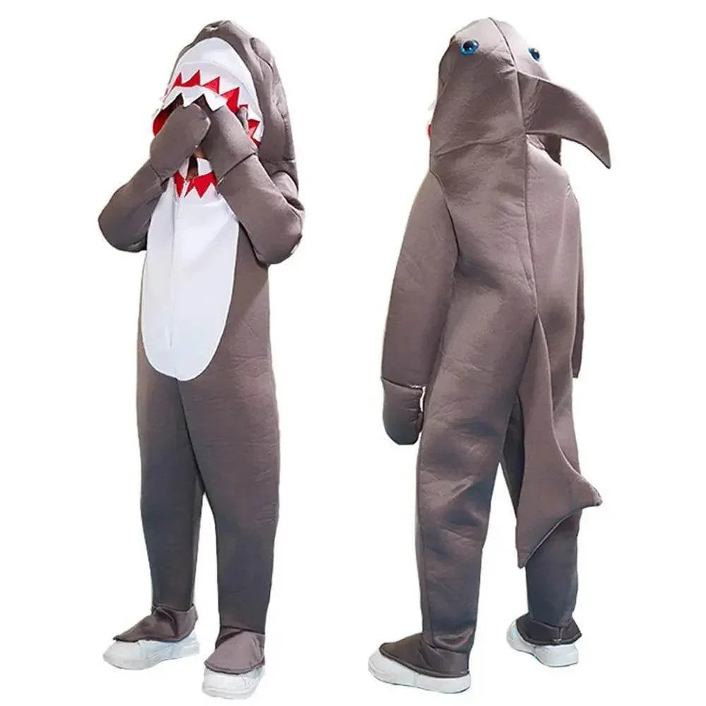 Sea Life Shark Child Jumpsuit Costume Party kids Cosplay Halloween - Azufun
