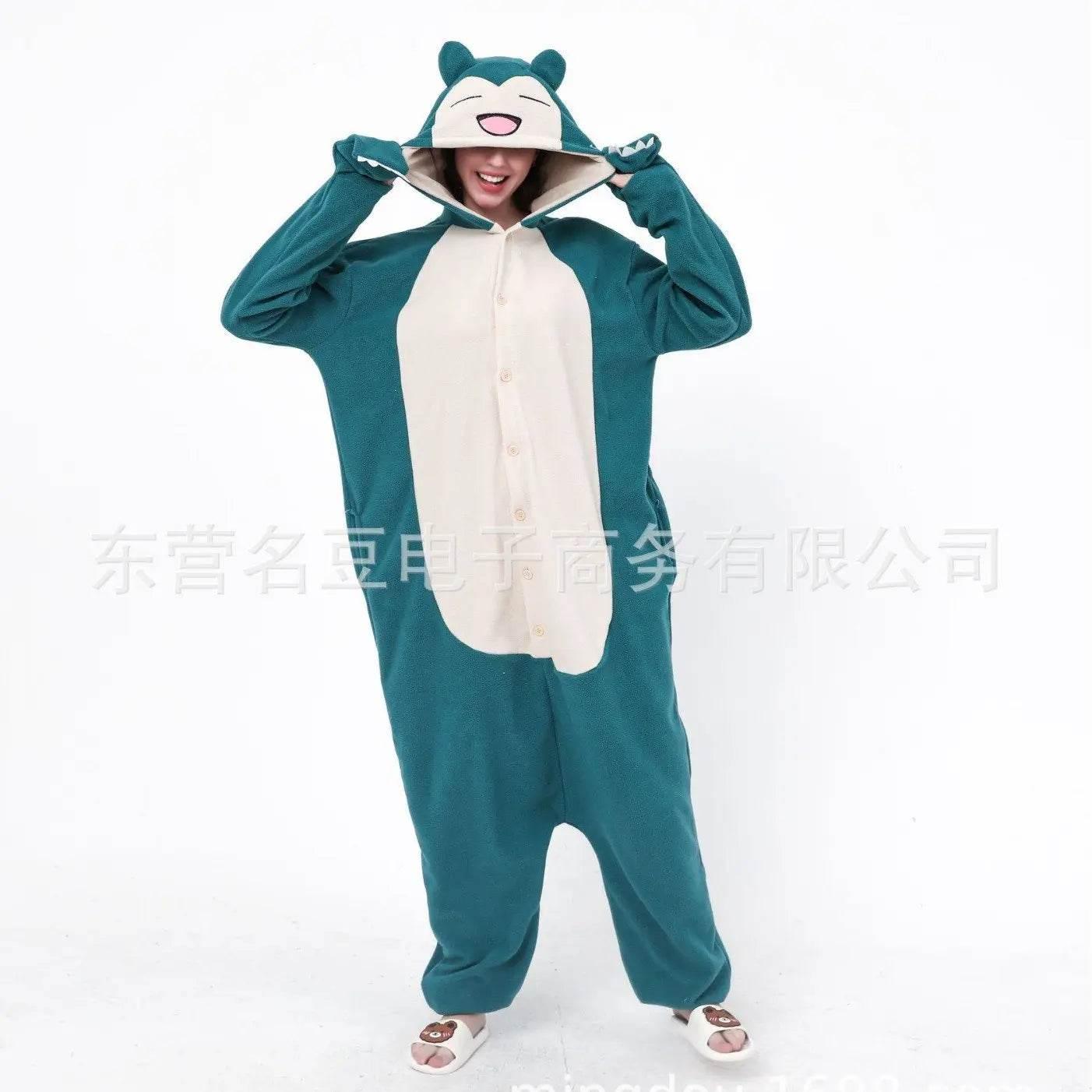 Smiling Snorlax onesie kigurumi pajamas for Adult - Azufun