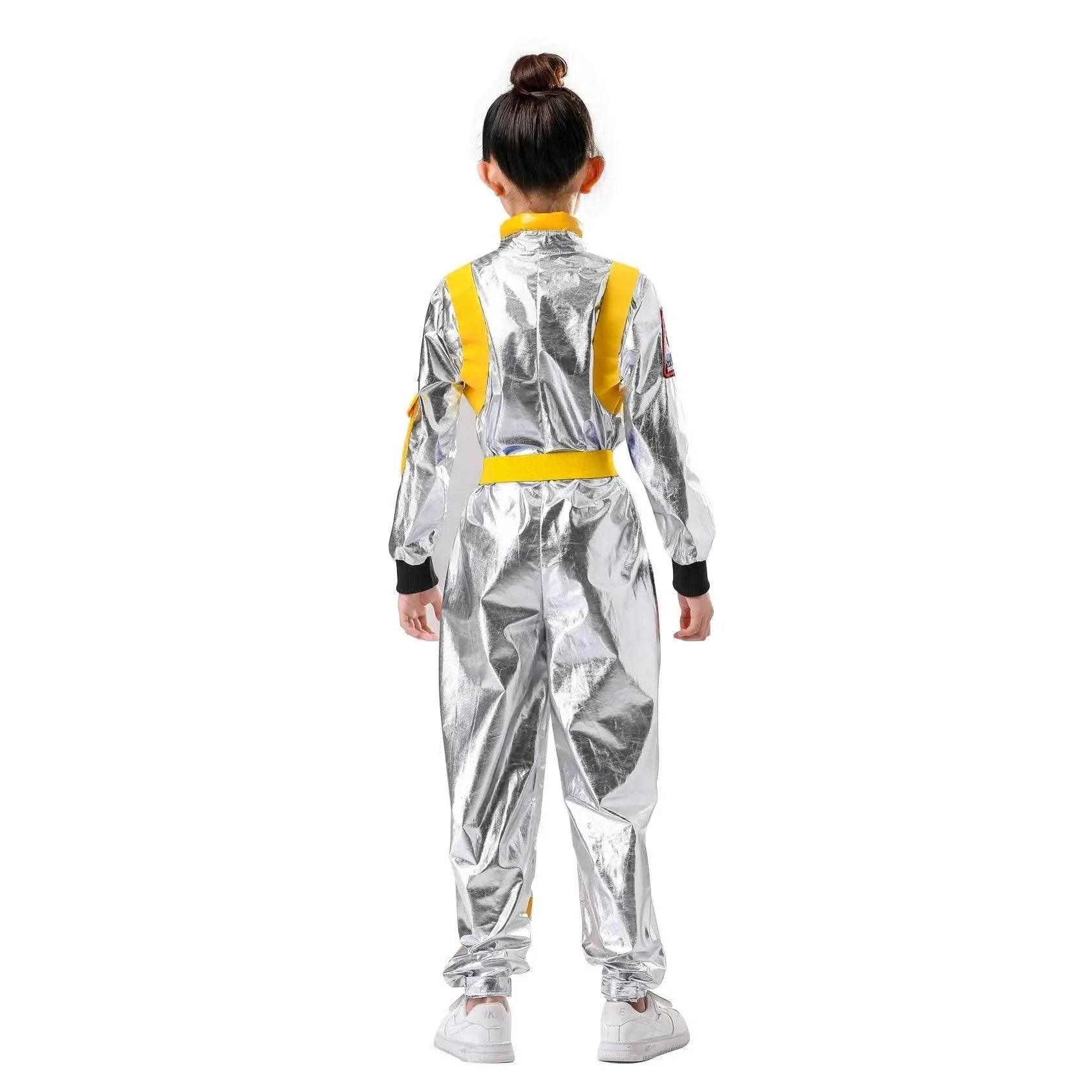 Space Suit Astronaut Couples Costume Carnival Halloween For Kids Girls Boys - Azufun