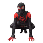 Spider man Into The Spider-Verse Bodysuit Miles Morales Costume Adult Kids - Azufun
