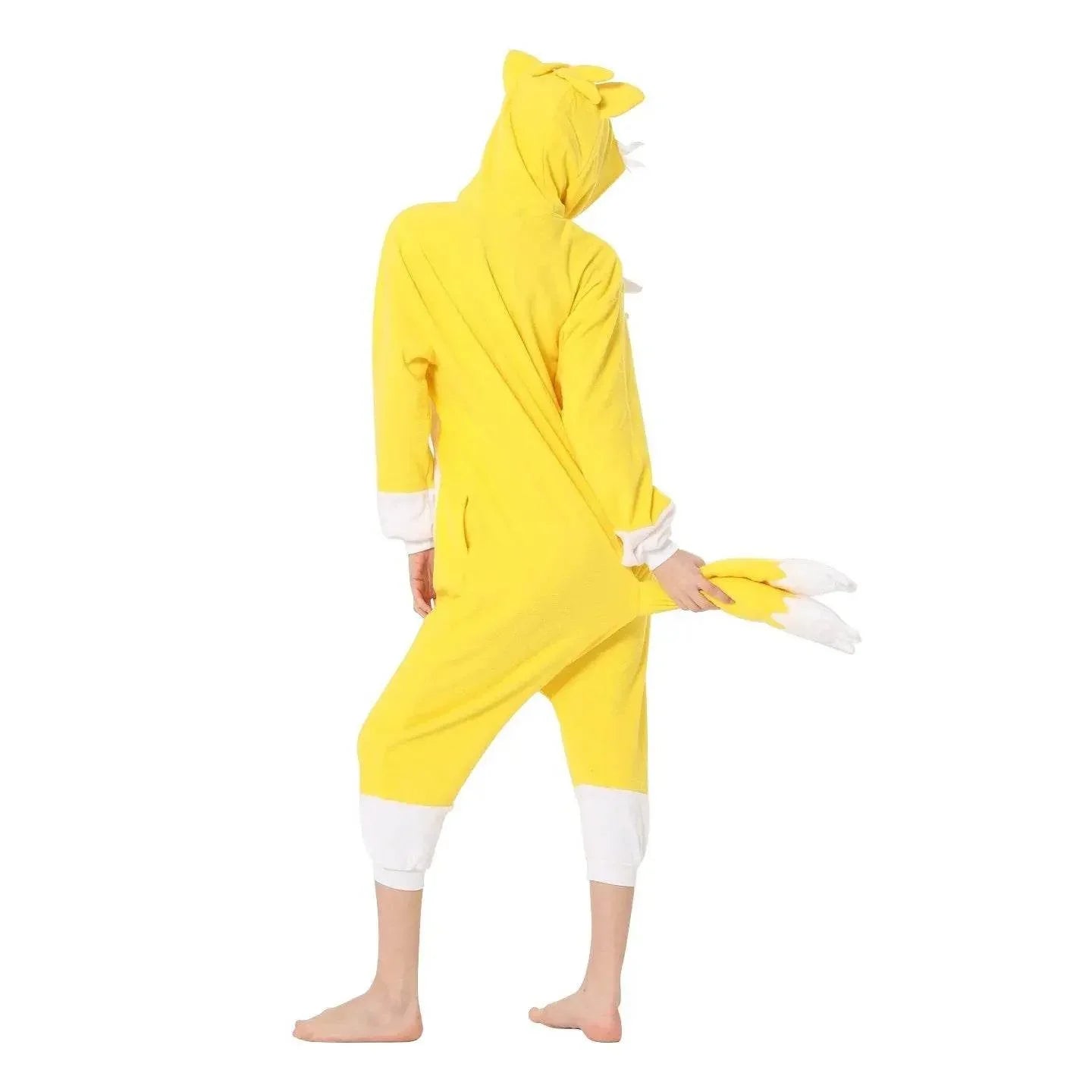 Tails Miles Prower Sonic the Hedgehog kigurumi onesies pajamas for Adults - Azufun