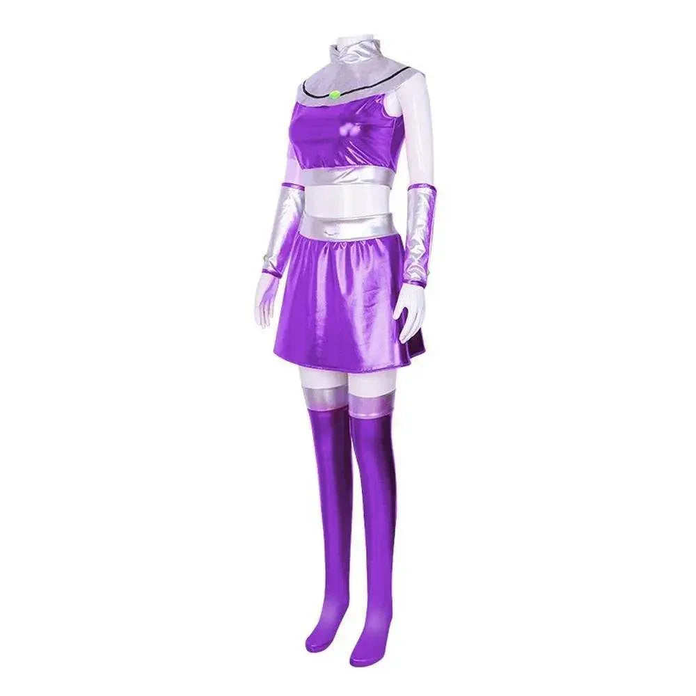 Teen Titans Cosplay Costume Princess Koriand'r Anime Suit Outfit Sets Up For Adults - Azufun