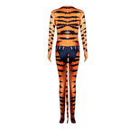 Tiger Stripes Animal Cosplay Zentai Costume Jumpsuit Bodysuit Outfits Adult - Azufun
