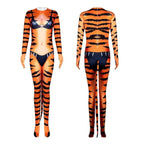 Tiger Stripes Animal Cosplay Zentai Costume Jumpsuit Bodysuit Outfits Adult - Azufun