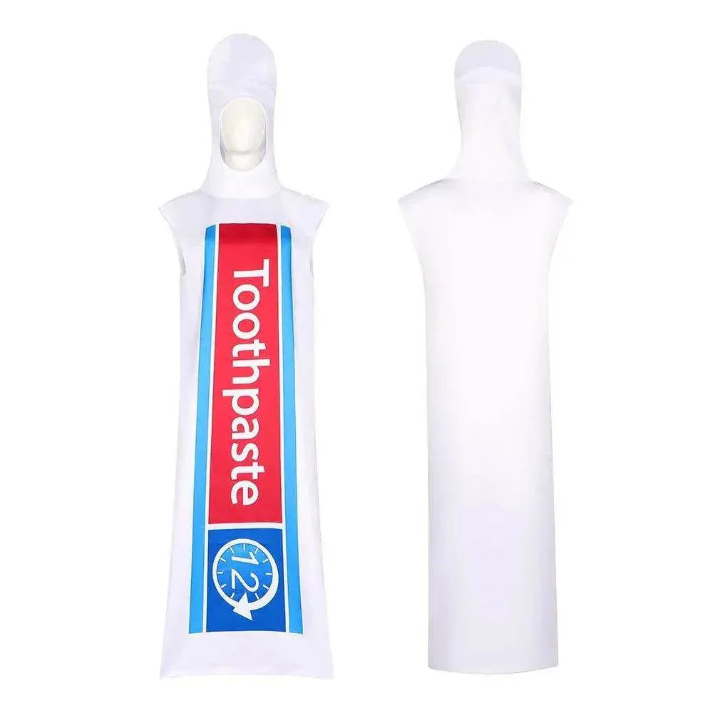 Toothpaste Toothbrush Funny Costume Halloween Cosplay For Adults - Azufun