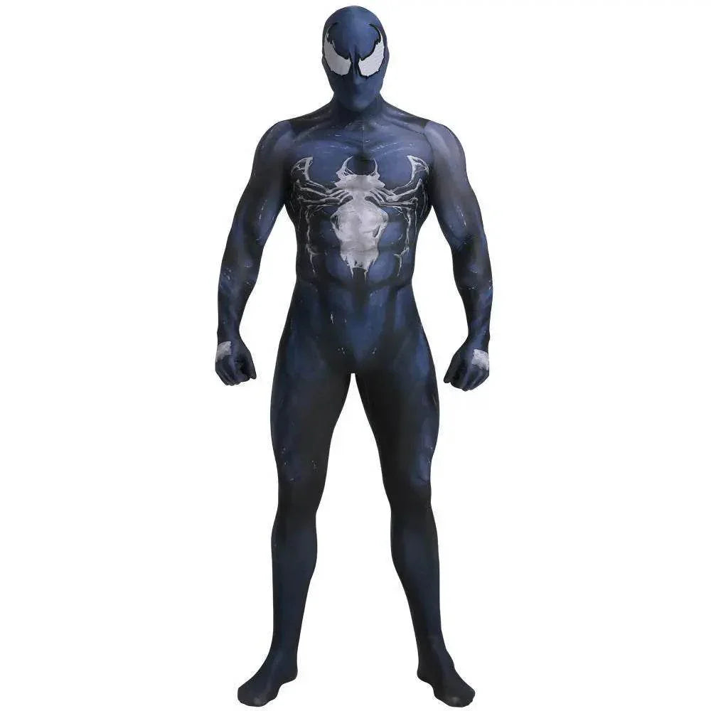 Venom Symbiote Eddie Brock Costume Spider Man Cosplay Jumpsuit For Adult kids - Azufun