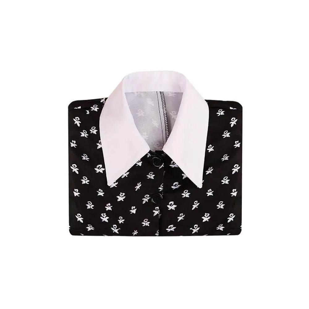 Wednesday Costume The Addams Family Cosplay Costumes Long Sleeve Printed Dress For Adult - Azufun