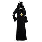 Women Nun Cosplay Halloween Costume - Azufun