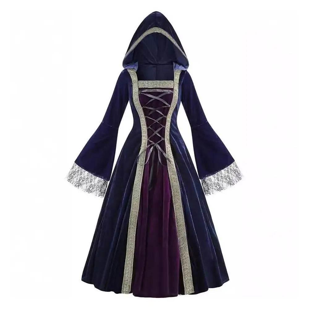 Womens Medieval Renaissance Costume Plus Size Medieval Role Play Dress - Azufun