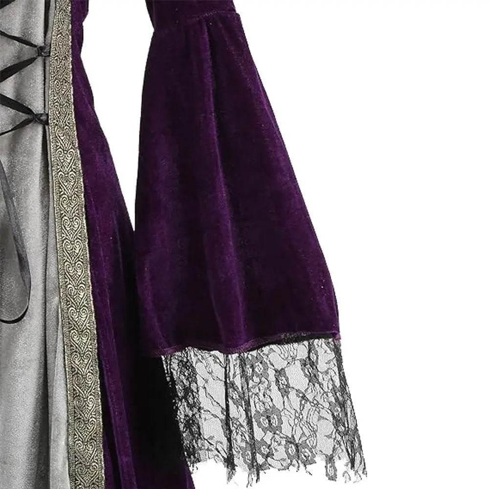 Womens Medieval Renaissance Costume Plus Size Medieval Role Play Dress - Azufun