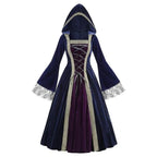 Womens Medieval Renaissance Costume Plus Size Medieval Role Play Dress - Azufun