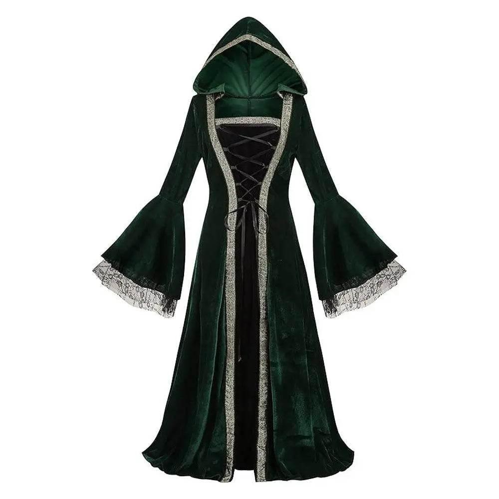 Womens Medieval Renaissance Costume Plus Size Medieval Role Play Dress - Azufun
