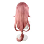 Yae Miko Wig Genshin Impact Pink side upturned cosplay long Wigs for women - Azufun